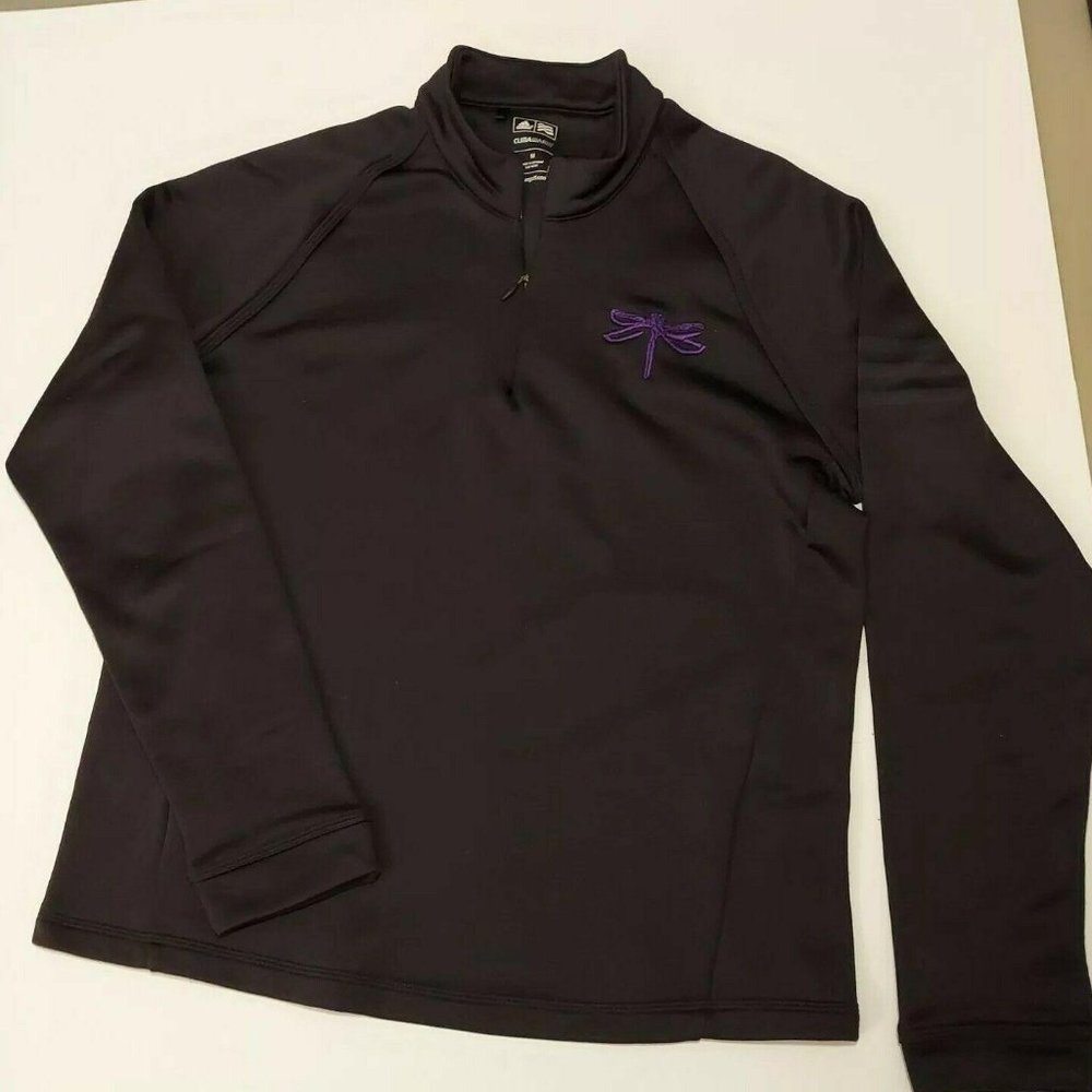 ADIDAS Climawarm Womens Med Black 1/4 Zip Shirt - Picture 1 of 8